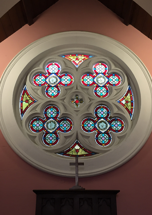 Histon Methodist Church rose window